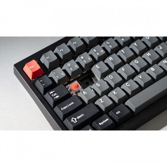 Клавіатура бездротова Lemokey P1 Pro Keychron Super Red Switch UA Carbon Black (P1P-M1-UA)
