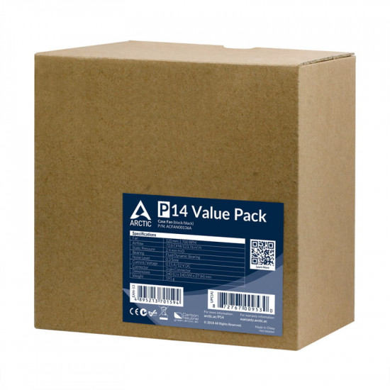 Вентилятор Arctic P14 Black - 5 Pack (ACFAN00136A)