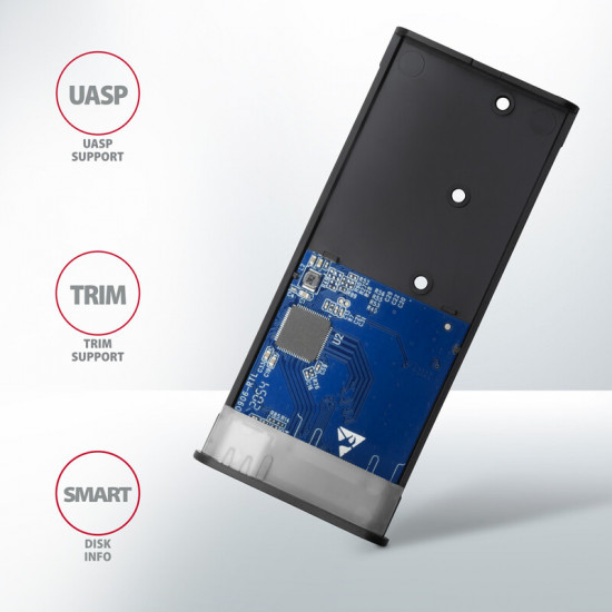 Зовнішня кишеня Axagon NVMe M.2 2242/2260/2280 USB Type-C 3.2 Black (EEM2-SB2)