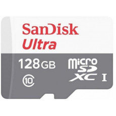Карта пам`яті MicroSDXC 128GB UHS-I Class 10 SanDisk Ultra R100/W10MB/s + SD-адаптер (SDSQUNR-128G-GN3MA)