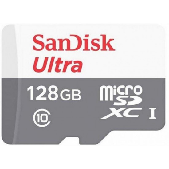 Карта пам`яті MicroSDXC 128GB UHS-I Class 10 SanDisk Ultra R100/W10MB/s + SD-адаптер (SDSQUNR-128G-GN3MA)