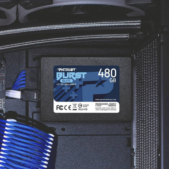 Накопичувач SSD  480GB Patriot Burst Elite 2.5" SATAIII TLC (PBE480GS25SSDR)