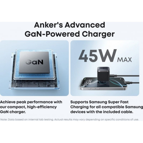 Мережевий зарядний пристрій Anker Nano Charger 45W USB-C Black (A2692L11)