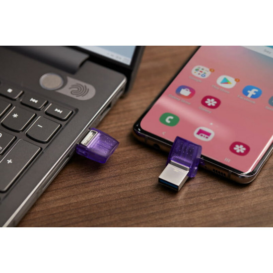 Флеш-накопичувач USB3.2 128GB Type-C Kingston DataTraveler microDuo 3C (DTDUO3CG3/128GB)