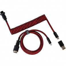 Кабель для клавіатури Keychron Premium Coiled Aviator Cable-Straight Red (CAB2_KEYCHRON)