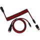 Кабель для клавіатури Keychron Premium Coiled Aviator Cable-Straight Red (CAB2_KEYCHRON)