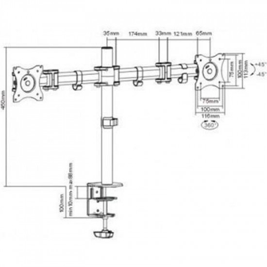 Кронштейн ITech MBS-12F (для 2-х моніторів)