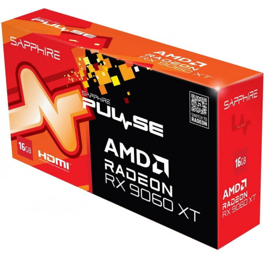 Відеокарта AMD Radeon RX 9060 XT 16GB GDDR6 Pulse Gaming OC Sapphire (11350-03-20G)