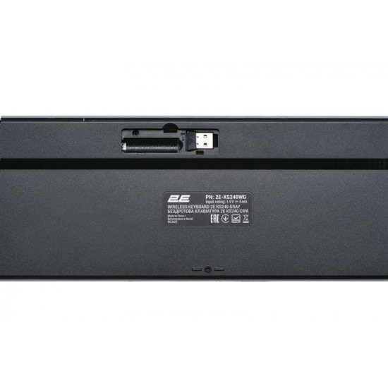 Клавіатура бездротова 2E KS240 WL BT Gray (2E-KS240WG_UA)