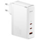 Мережевий зарядний пристрій Baseus GaN5 Pro (3USB, 5A) 140W White (CCGP100202) + кабель Type-C to Type-C