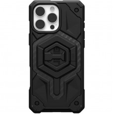Чохол-накладка+магнітне кільце-тримач Urban Armor Gear Monarch Pro Magsafe для  Apple iPhone 16 Pro Max Carbon Fiber/Black Stand (1144571BV01)