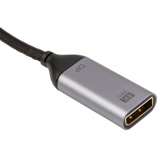 Адаптер Cabletime USB Type-C - DisplayPort (M/F) 0.1м Black (CA913671)