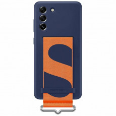 Чохол-накладка Samsung Silicone Cover with Strap для Samsung Galaxy S21 FE SM-G990 Navy (EF-GG990TNEGRU)