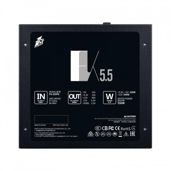 Блок живлення 1stPlayer PS-550FK 550W (FK-550-BK-EU)