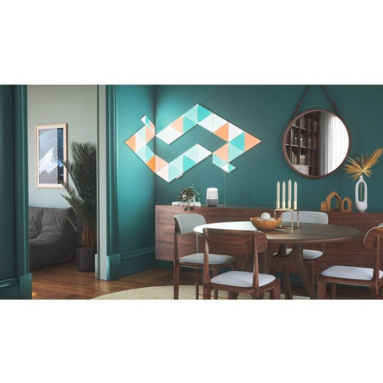 Розумна система освітлення Nanoleaf Shapes Triangles Starter Kit Apple HomeKit, 9 шт. (NL47-0002TW-9PK)