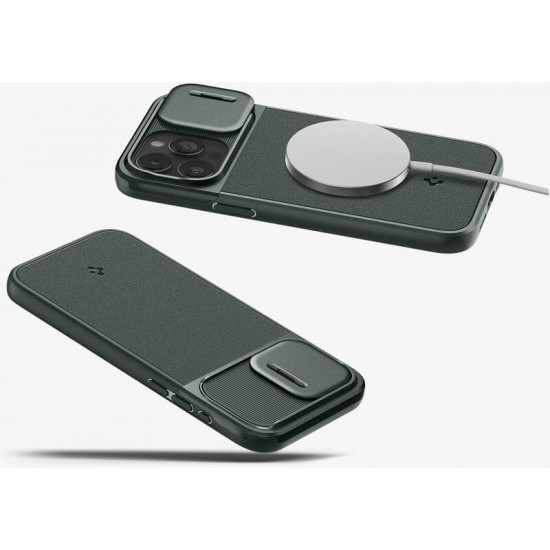 Чохол-накладка Spigen Optik Armor MagFit для Apple iPhone 15 Pro Abyss Green (ACS06739)