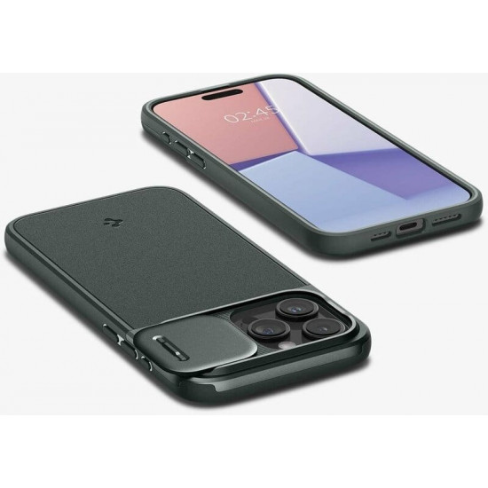 Чохол-накладка Spigen Optik Armor MagFit для Apple iPhone 15 Pro Abyss Green (ACS06739)