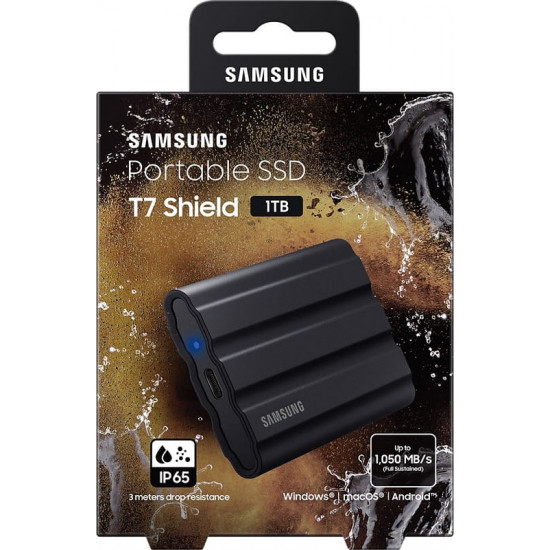 Накопичувач зовнішній SSD 4TB Samsung T7 Shield Black (MU-PE4T0S/EU)