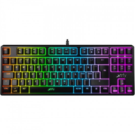Клавіатура Xtrfy K4 TKL RGB Kailh Red UA Black (XG-K4-RGB-TKL-R-UKR) USB