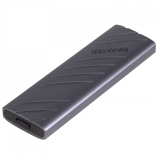 Зовнішня кишеня Maxxter M.2 NVMe PCIe, USB 3.2 Type-C, Metal, Black (EHDE-2280D-01)