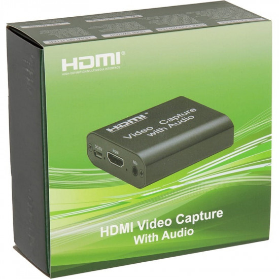 Пристрій відеозахоплення PowerPlant HDMI 4k/30hz (HDVC4) (CA914159)