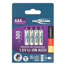 Акумулятори Ansmann AAA/HR03 Li-Ion 500 mAh BL 4 шт