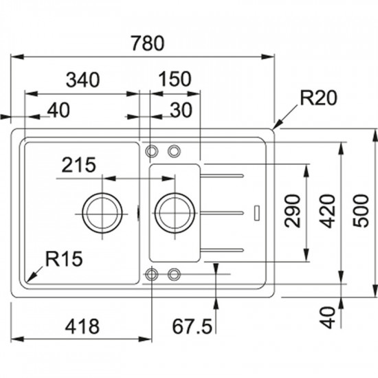 Кухонна мийка Franke Basis BFG 651-78 Бежевий (114.0272.633)