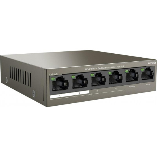Комутатор Tenda TEF1106P-4-63W