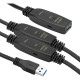 Активний подовжувач PowerPlant USB - USB V 3.0 (M/F), 20 м, чорний (CA912865)