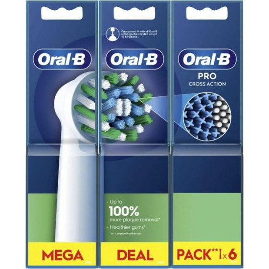 Насадка для зубної електрощітки Braun Oral-B Pro Cross Action EB50RX (6 шт.)