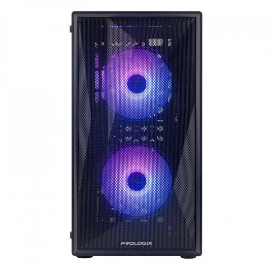 Корпус Prologix E102 Tempered Glass&Mesh Black