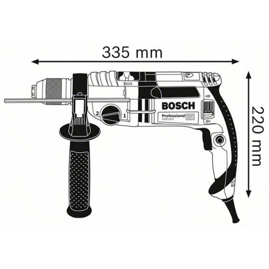 Електродриль Bosch GSB 24-2 БЗП (060119C801)