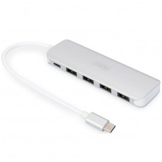 Концентратор USB-C Digitus (DA-70242-1) White 4хUSB3.0