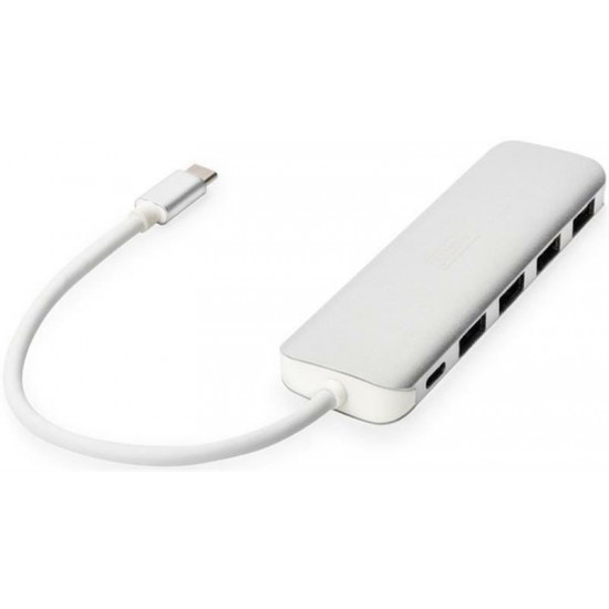 Концентратор USB-C Digitus (DA-70242-1) White 4хUSB3.0