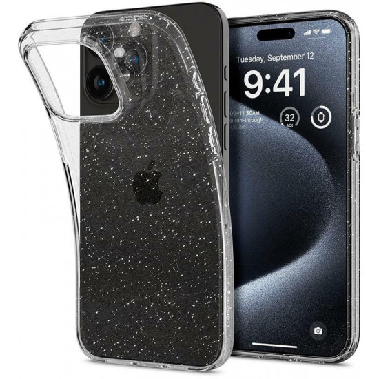 Чохол-накладка Spigen Liquid Crystal Glitter для Apple iPhone 15 Pro Crystal Quartz (ACS06701)