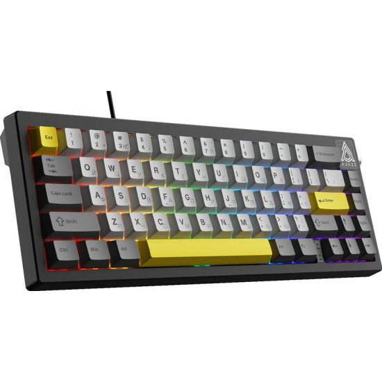 Клавіатура Ajazz AK650 Moon Yellow Switch Black USB-C (AK650-MY-GWY)