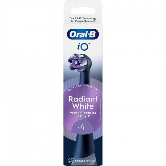 Насадка для зубної електрощітки Braun Oral-B iO RB WB Radiant White Black (4 шт)