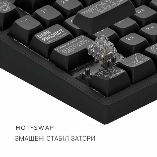 Клавіатура Dark Project ALU81 Terra Nova Black (DPKB_NOVA_81_ANSI_BLACK_UA)