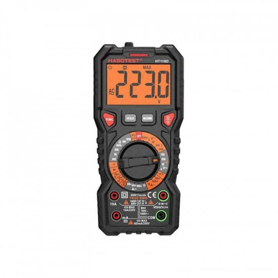 Мультиметр Habotest DC1000V/10A, AC750V/10A (HT118D)