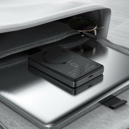 Універсальна мобільна батарея Acefast Magnetic M12 10000mAh 20W Qi-15W Black (6974316283393)