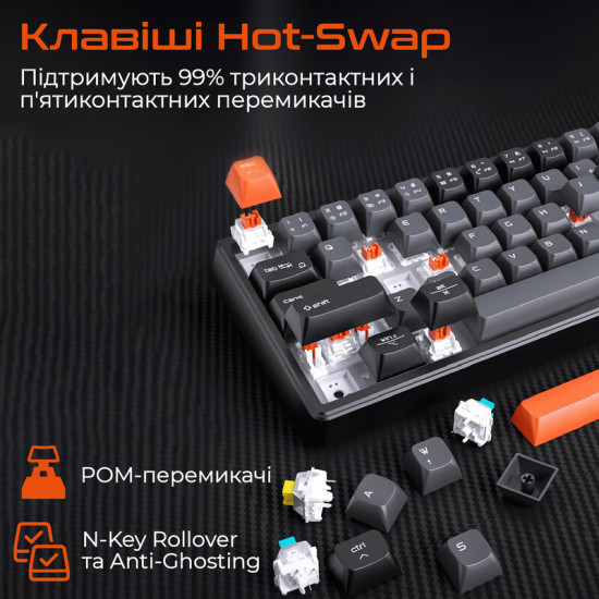 Клавіатура бездротова Meetion MK14 Black (MT-MK14-A-RUA)