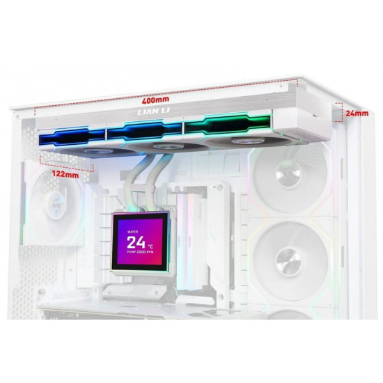 Система водяного охолодження Lian Li HydroShift II LCD-S 360TL White (G89.GHS2LCDS36TW.00)