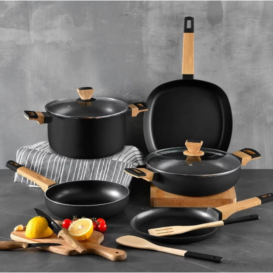 Сковорода Bergner Earth Black 28 см (BG-34624-BK)