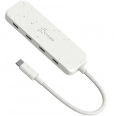 USB-хаб J5create 4 USB-C White (JCH345EW-N)