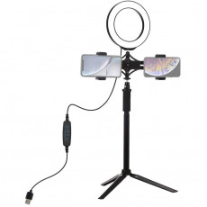 Кільцева USB LED-лампа Puluz PKT3038 6.2" + штатив, подовжувач (PKT3038)