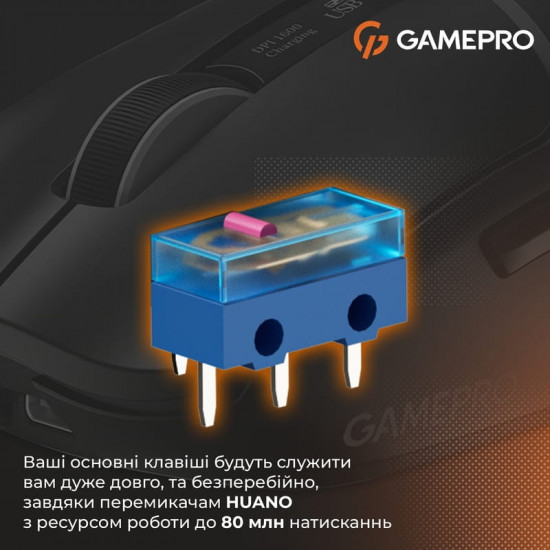 Миша бездротова Gamepro Genesis Ranker Black (GM012B)