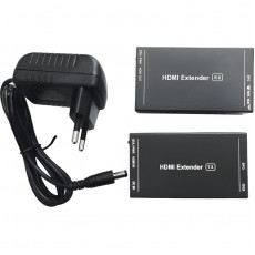 Подовжувач Atcom HDMI - RJ-45 (F/F), до 60 м, Black (14371)