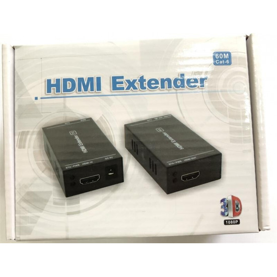 Подовжувач Atcom HDMI - RJ-45 (F/F), до 60 м, Black (14371)