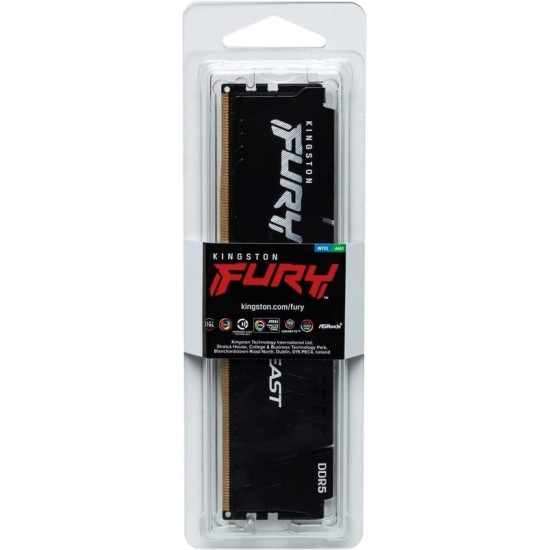 Модуль пам`ятi DDR5 32GB/6000 Kingston Fury Beast Black (KF560C36BBE2-32)