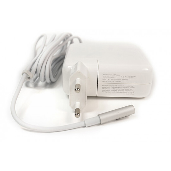 Блок живлення PowerPlant для ноутбука Apple 220V, 16.5V 60W 3.65A Magnet tip (AP60KMAG)